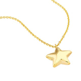 Birmingham Jewelry - 14K Yellow Gold Puff Star Necklace with Lobster - Birmingham Jewelry