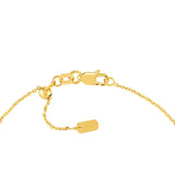 Birmingham Jewelry - 14K Yellow Gold Puffed Heart Station Adjustable Bracelet - Birmingham Jewelry