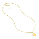 Birmingham Jewelry - 14K Yellow Gold Puzzle Piece with Heart Adjustable Necklace - Birmingham Jewelry