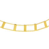 Birmingham Jewelry - 14K Yellow Gold Railroad Pattern Adjustable Choker - Birmingham Jewelry