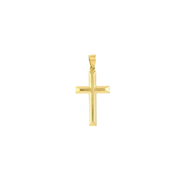 Birmingham Jewelry - 14K Yellow Gold Raised Cross Pendant - Birmingham Jewelry