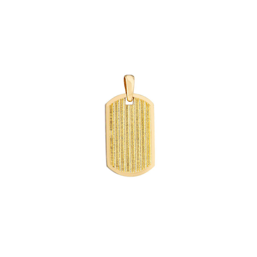 14K Gold Dog Tag Necklace 14K Rose Gold / 14 - 16 Adjustable (Choker Length) +$10