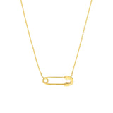 Birmingham Jewelry - 14K Yellow Gold Safety Pin Necklace - Birmingham Jewelry