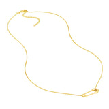 Birmingham Jewelry - 14K Yellow Gold Safety Pin Necklace - Birmingham Jewelry