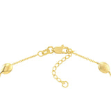 Birmingham Jewelry - 14K Yellow Gold Satin and HP Coffee Beans Adj Anklet - Birmingham Jewelry