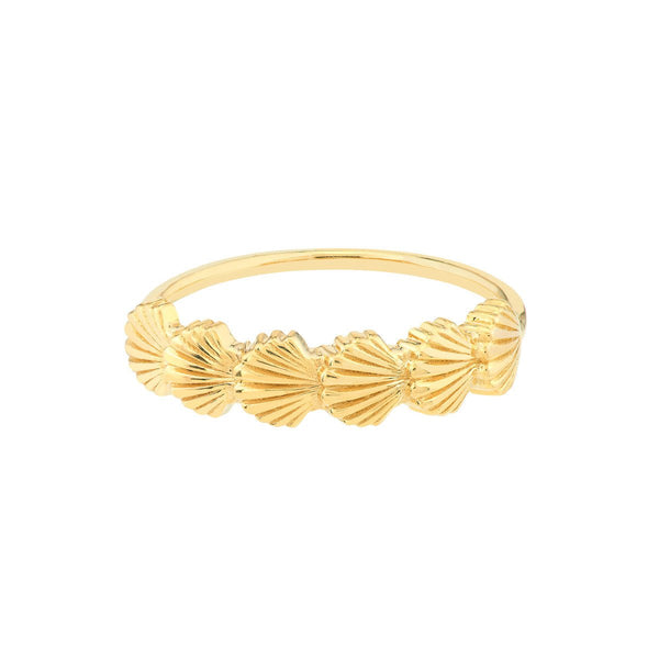 Birmingham Jewelry - 14K Yellow Gold Scallop Seashell Ring - Birmingham Jewelry