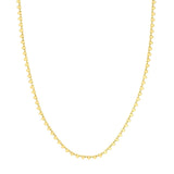 Birmingham Jewelry - 14K Yellow Gold Side by Side Heart Station Necklace - Birmingham Jewelry