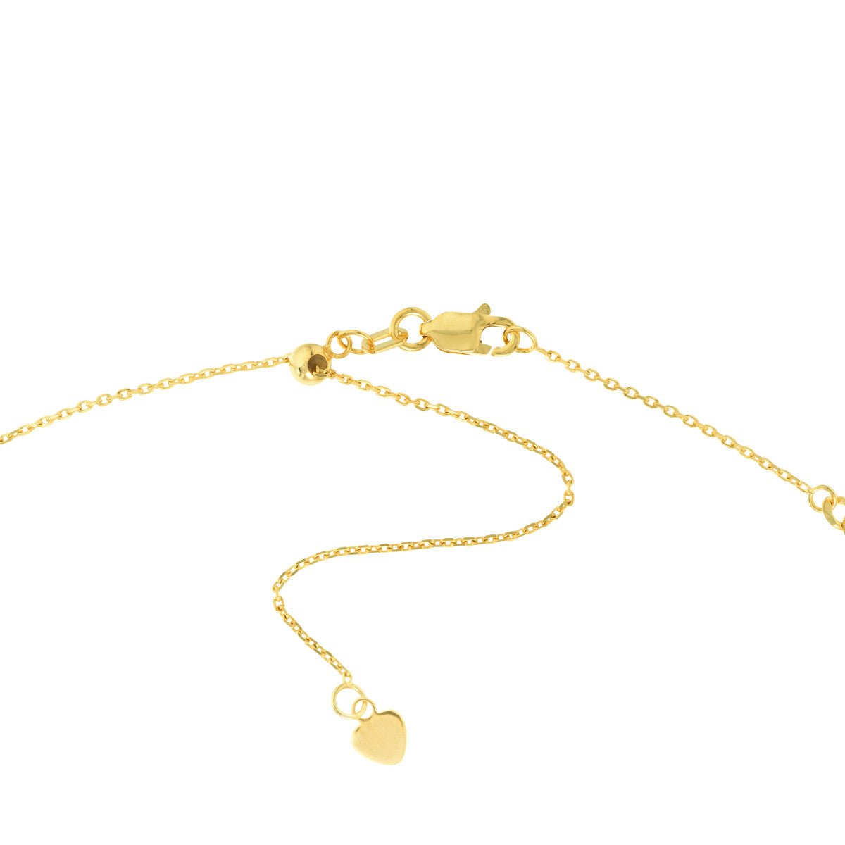 14K Yellow Gold Sideways Cross Open Curb Chain Choker Birmingham Jewelry Choker Birmingham Jewelry 