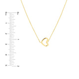 Birmingham Jewelry - 14K Yellow Gold Sideways Mini Heart Adjustable Necklace - Birmingham Jewelry