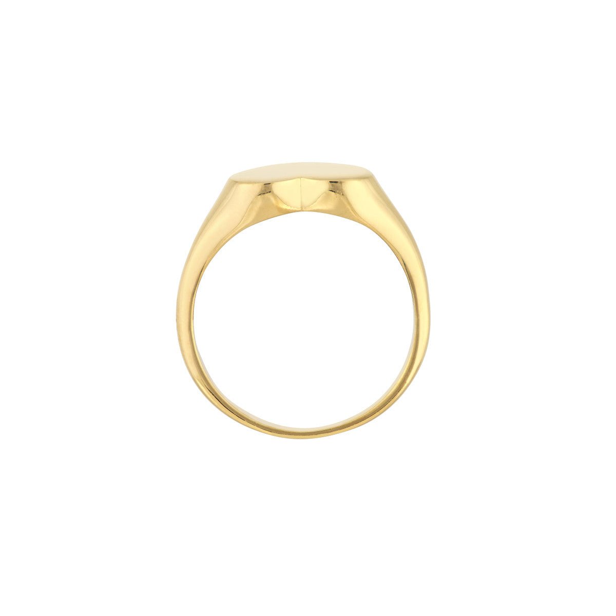Birmingham Jewelry - 14K Yellow Gold Signet Mini Heart Ring - Birmingham Jewelry