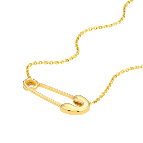 Birmingham Jewelry - 14K Yellow Gold Single Safety Pin Adj Station Bracelet - Birmingham Jewelry