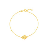 Birmingham Jewelry - 14K Yellow Gold Single Seashell Station Bracelet - Birmingham Jewelry