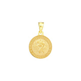 Birmingham Jewelry - 14K Yellow Gold Small Round St Christopher Medal - Birmingham Jewelry
