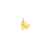 Birmingham Jewelry - 14K Yellow Gold Small Slanted Heart Engravable Charm - Birmingham Jewelry