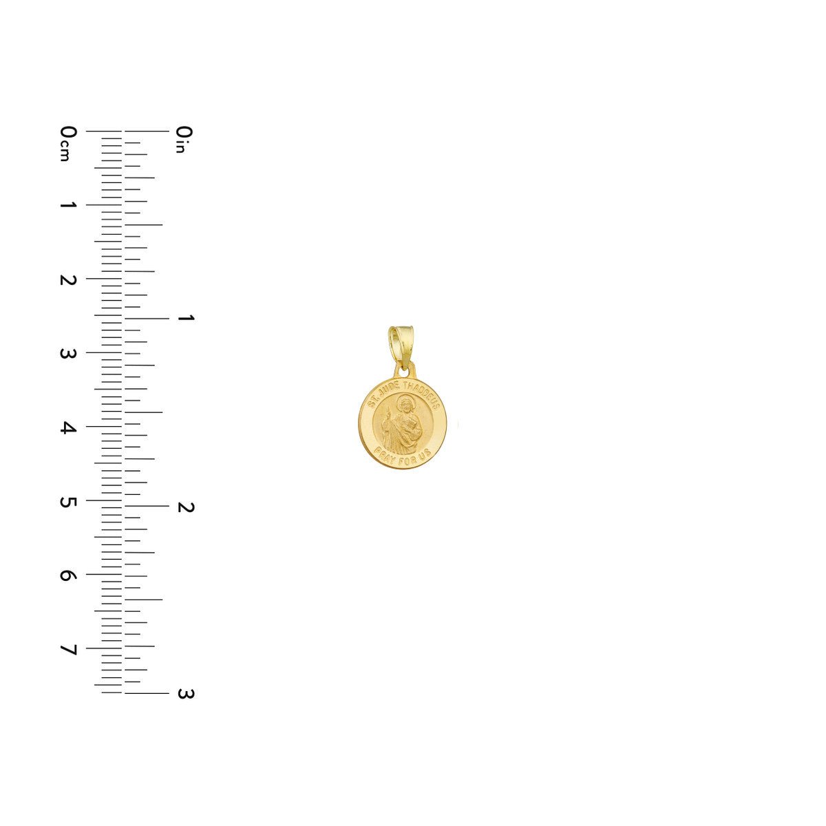 Birmingham Jewelry - 14K Yellow Gold Small St. Jude Medal - Birmingham Jewelry