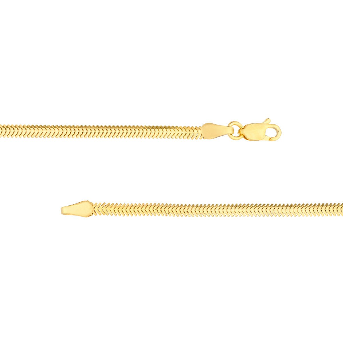 Birmingham Jewelry - 14K Yellow Gold Snake Open Heart Necklace - Birmingham Jewelry