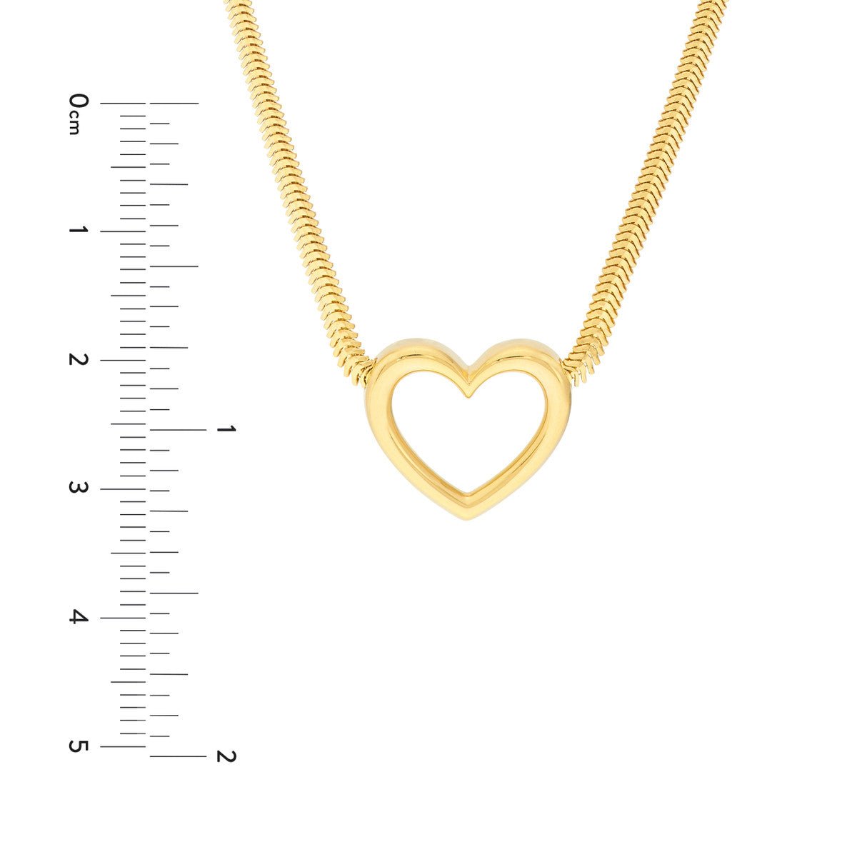 Birmingham Jewelry - 14K Yellow Gold Snake Open Heart Necklace - Birmingham Jewelry