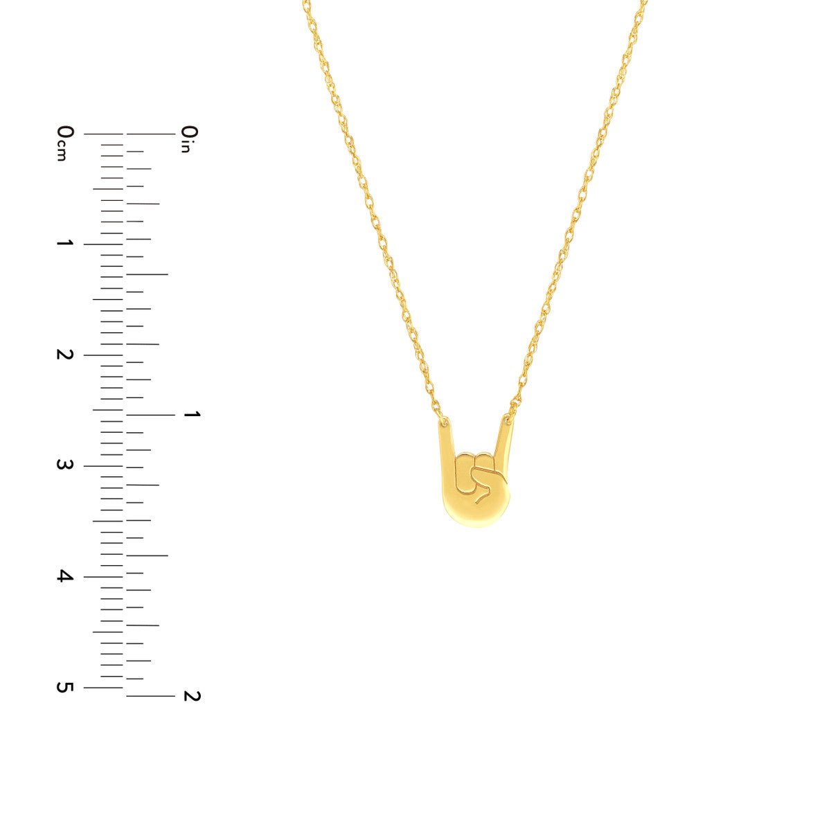 14K Yellow Gold So You ASL I Love You Necklace Birmingham Jewelry Necklace Birmingham Jewelry 