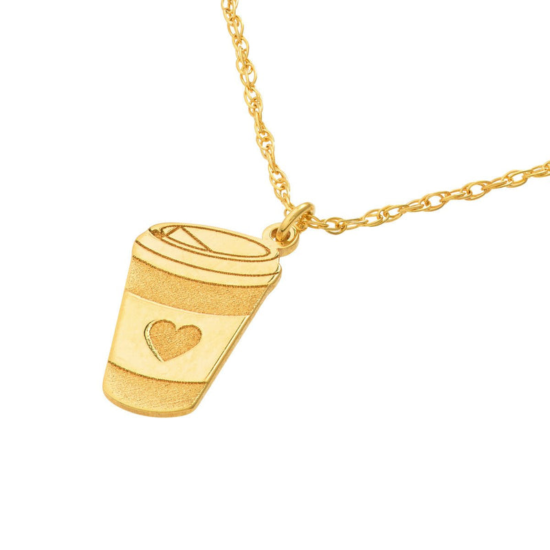 Birmingham Jewelry - 14K Yellow Gold So You Coffee Cup Necklace - Birmingham Jewelry