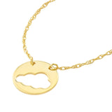 Birmingham Jewelry - 14K Yellow Gold So You Cutout Cloud Mini Disk Adj Necklace - Birmingham Jewelry