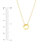 Birmingham Jewelry - 14K Yellow Gold So You Cutout Cloud Mini Disk Adj Necklace - Birmingham Jewelry