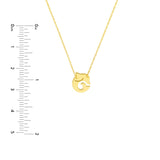 Birmingham Jewelry - 14K Yellow Gold So You Cutout Flower Mini Disc Necklace - Birmingham Jewelry