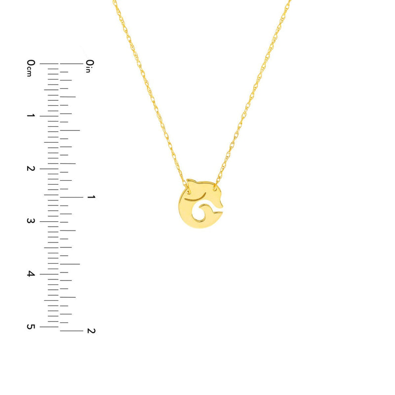 Birmingham Jewelry - 14K Yellow Gold So You Cutout Flower Mini Disc Necklace - Birmingham Jewelry