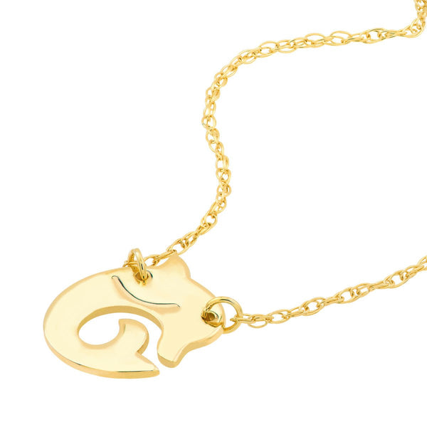 Birmingham Jewelry - 14K Yellow Gold So You Cutout Flower Mini Disc Necklace - Birmingham Jewelry