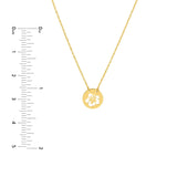 Birmingham Jewelry - 14K Yellow Gold So You Cutout Flower Mini Disc Necklace - Birmingham Jewelry