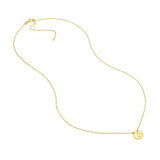 Birmingham Jewelry - 14K Yellow Gold So You Cutout Moon and Star Mini Disc Adj. Necklace - Birmingham Jewelry