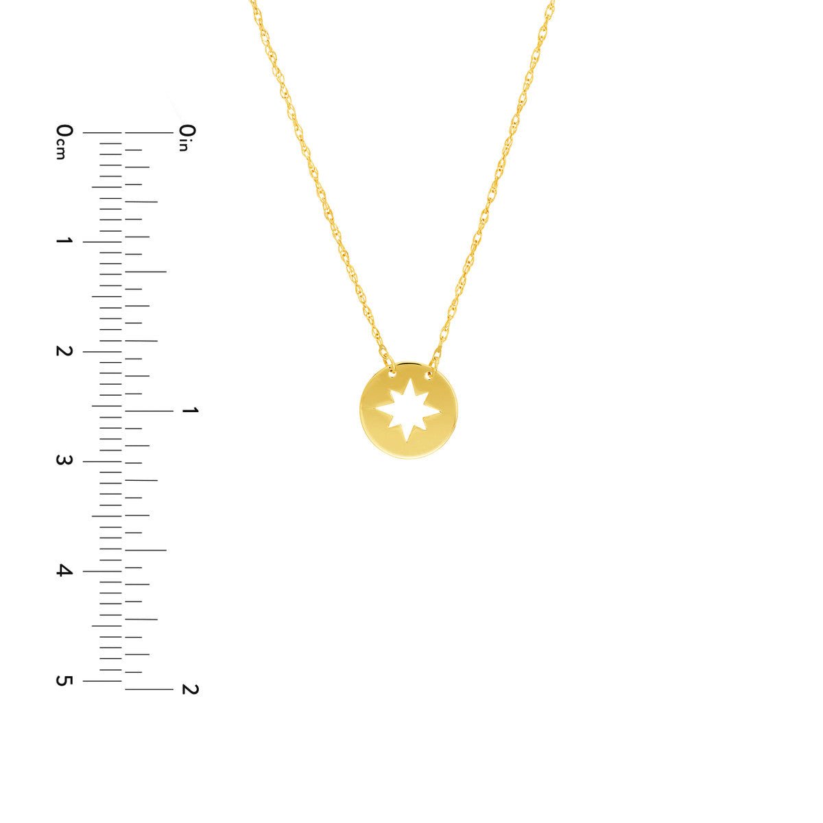 14K Yellow Gold So You Cutout Star Mini Disc Adjustable Necklace Birmingham Jewelry Necklace Birmingham Jewelry 