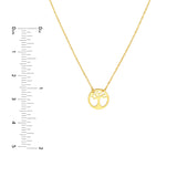 Birmingham Jewelry - 14K Yellow Gold So You Cutout Tree of Life Disc Adj Necklace - Birmingham Jewelry