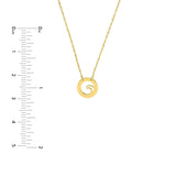 Birmingham Jewelry - 14K Yellow Gold So You Cutout Wave Mini Disc Adj Necklace - Birmingham Jewelry