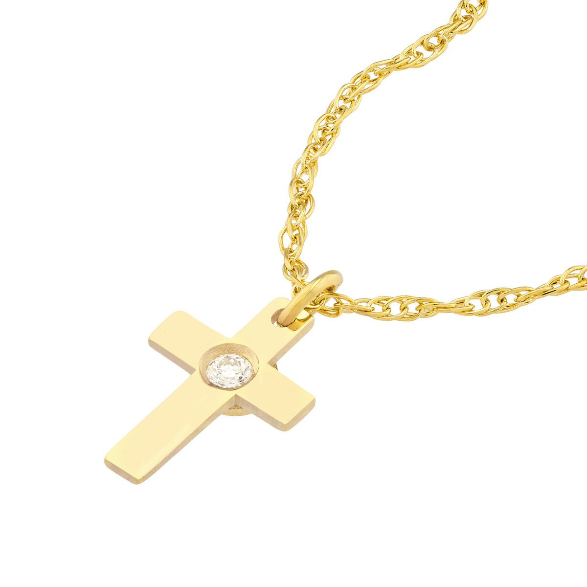 Birmingham Jewelry - 14K Yellow Gold So You Diamond Cross Necklace - Birmingham Jewelry