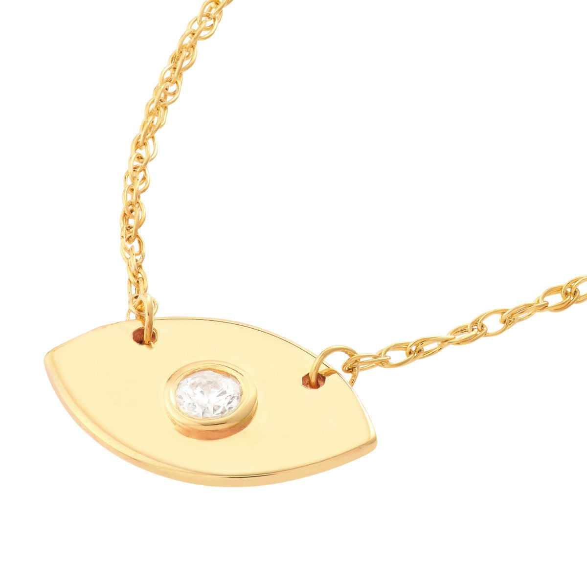 14K Yellow Gold So You Diamond Evil Eye Necklace Birmingham Jewelry Necklace Birmingham Jewelry 
