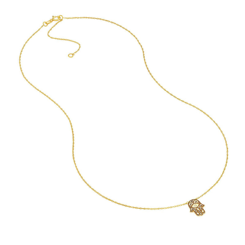 Birmingham Jewelry - 14K Yellow Gold So You Diamond Hamsa Necklace - Birmingham Jewelry