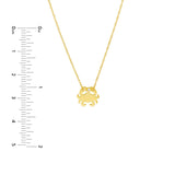 Birmingham Jewelry - 14K Yellow Gold So You Diamond Mini Crab Adjustable Necklace - Birmingham Jewelry