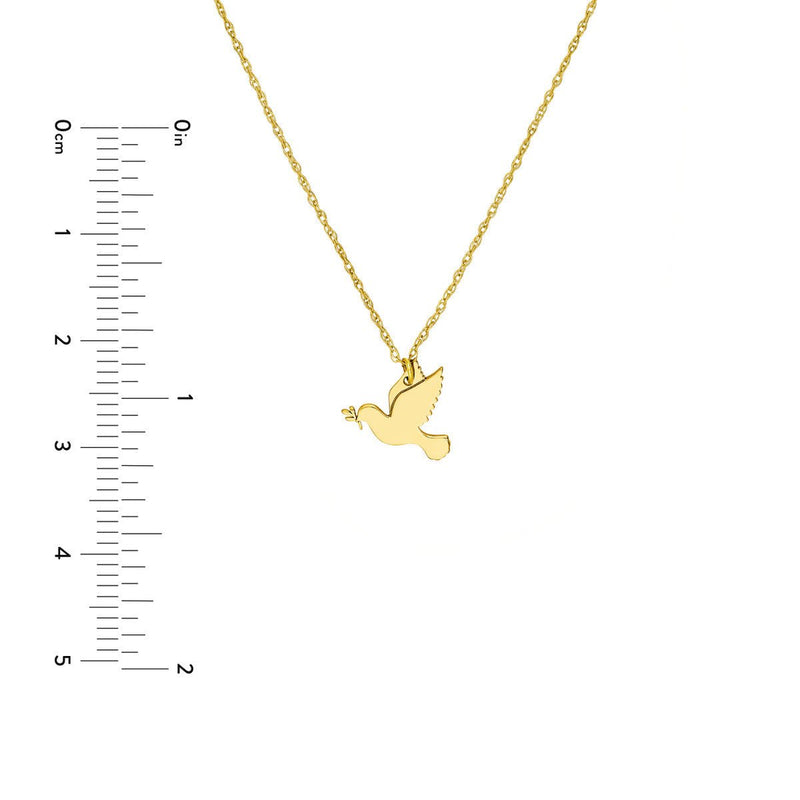 Shop Gold Plated Dove Necklace by THE JEWEL FACTOR at House of Designers –  HOUSE OF DESIGNERS