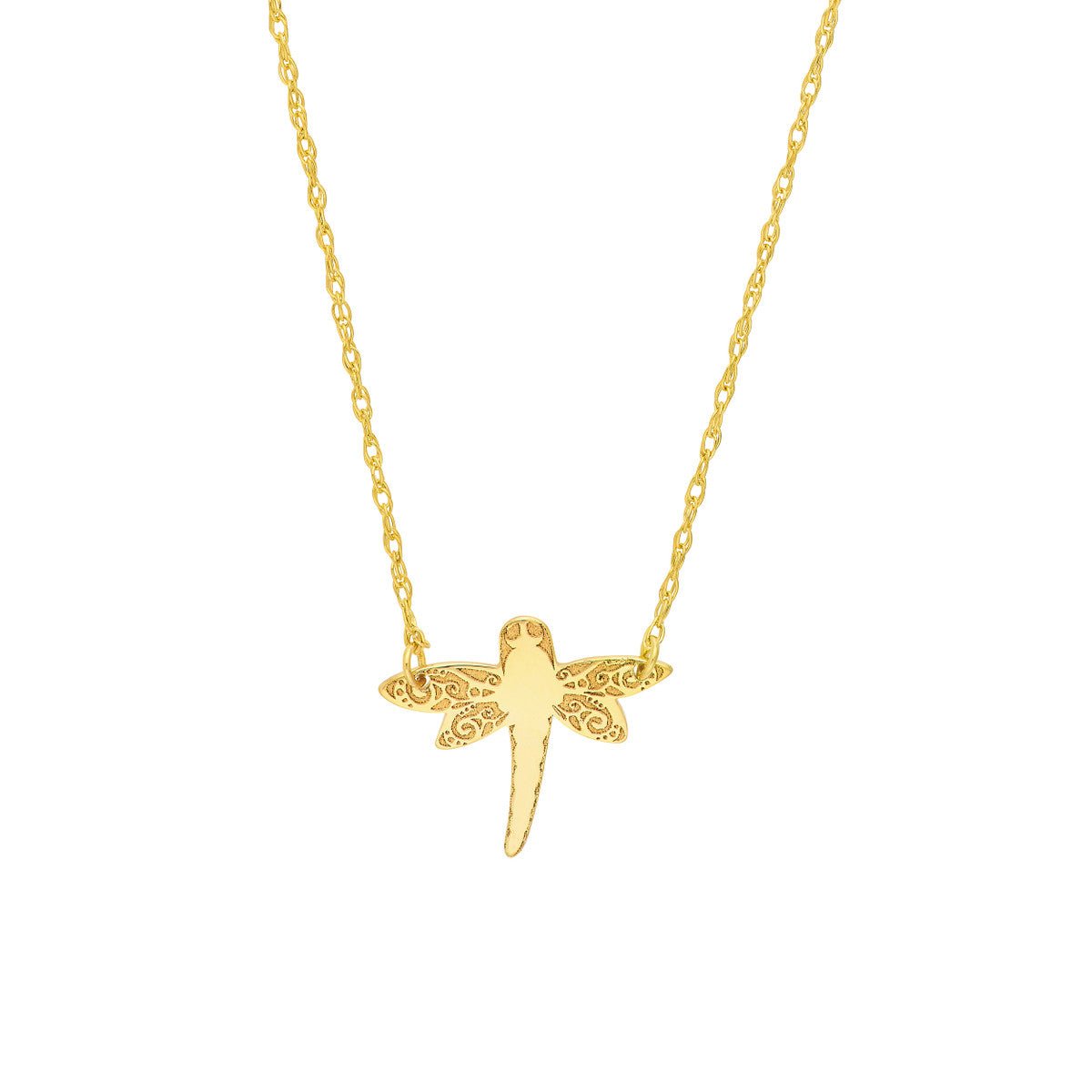 14K Yellow Gold So You Dragonfly Necklace Birmingham Jewelry Necklace Birmingham Jewelry 