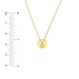 Birmingham Jewelry - 14K Yellow Gold So You Etched Pineapple Mini Disc Necklace - Birmingham Jewelry