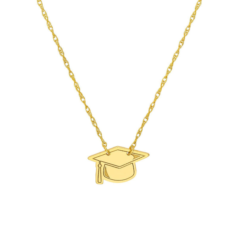 Birmingham Jewelry - 14K Yellow Gold So You Graduation Cap Necklace - Birmingham Jewelry