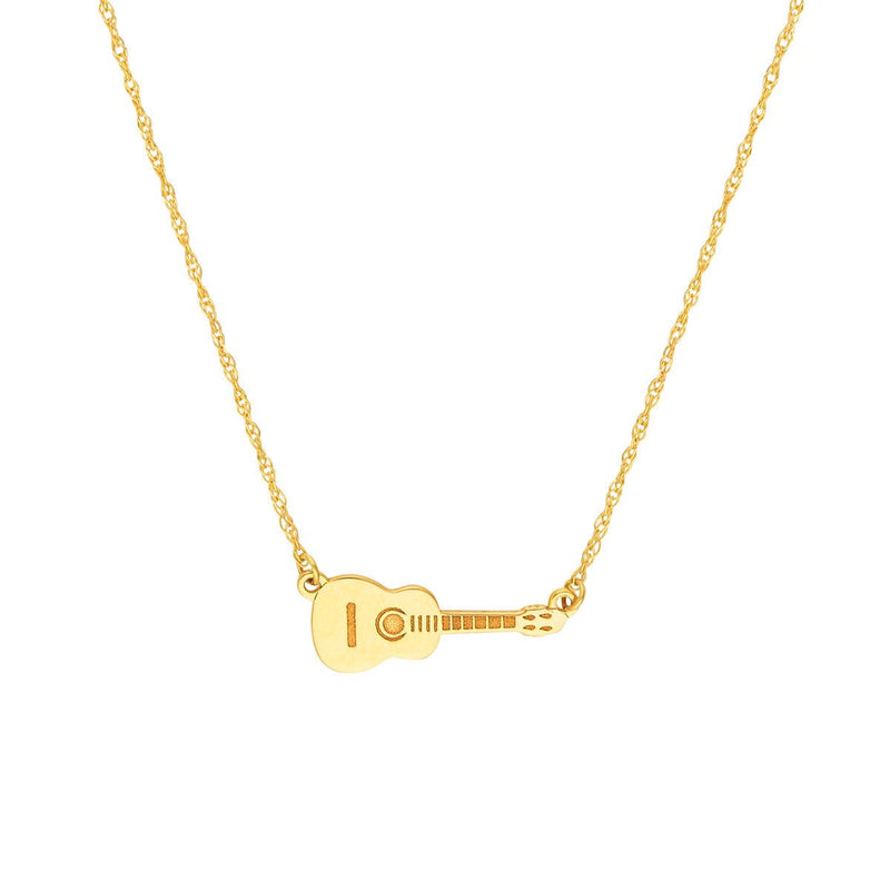 Birmingham Jewelry - 14K Yellow Gold So You Guitar Necklace - Birmingham Jewelry