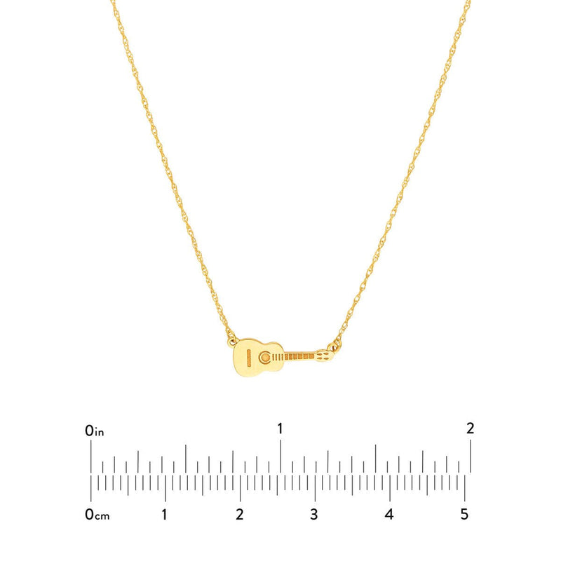 Birmingham Jewelry - 14K Yellow Gold So You Guitar Necklace - Birmingham Jewelry