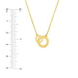 Birmingham Jewelry - 14K Yellow Gold So You Interlocked Circles Adjustable Necklace - Birmingham Jewelry