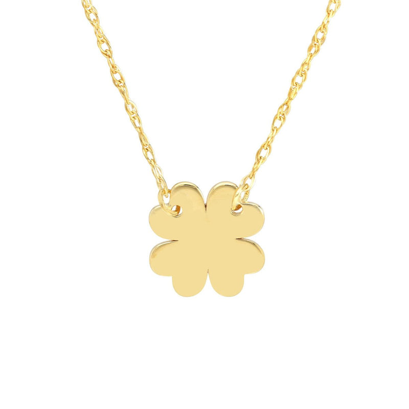 14K Yellow Gold So You Mini 4-Leaf Clover Adj Necklace Birmingham Jewelry Necklace Birmingham Jewelry 