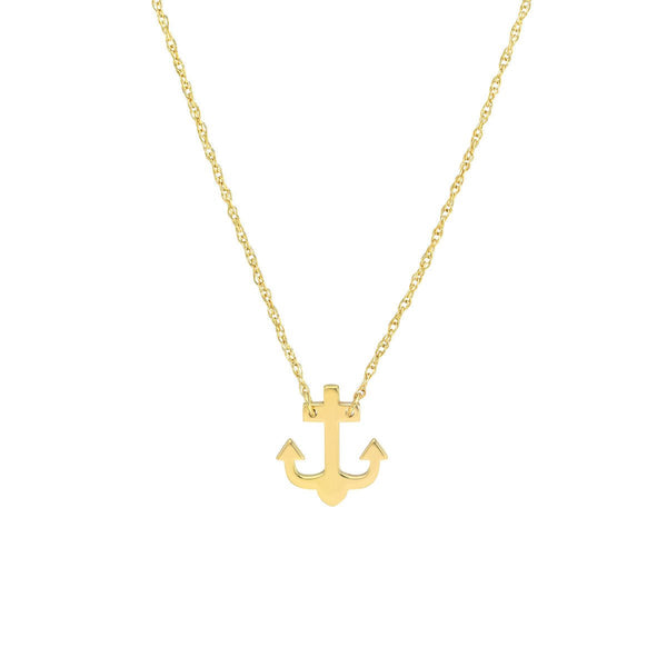 Birmingham Jewelry - 14K Yellow Gold So You Mini Anchor Adjustable Necklace - Birmingham Jewelry