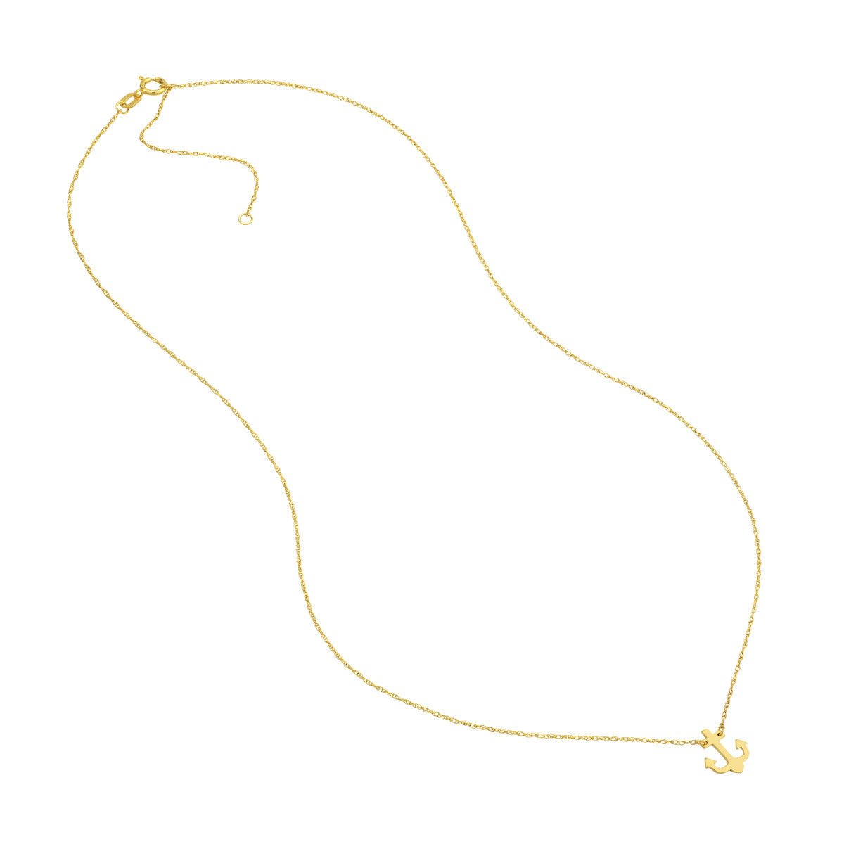 14K Yellow Gold So You Mini Anchor Adjustable Necklace Birmingham Jewelry Necklace Birmingham Jewelry 
