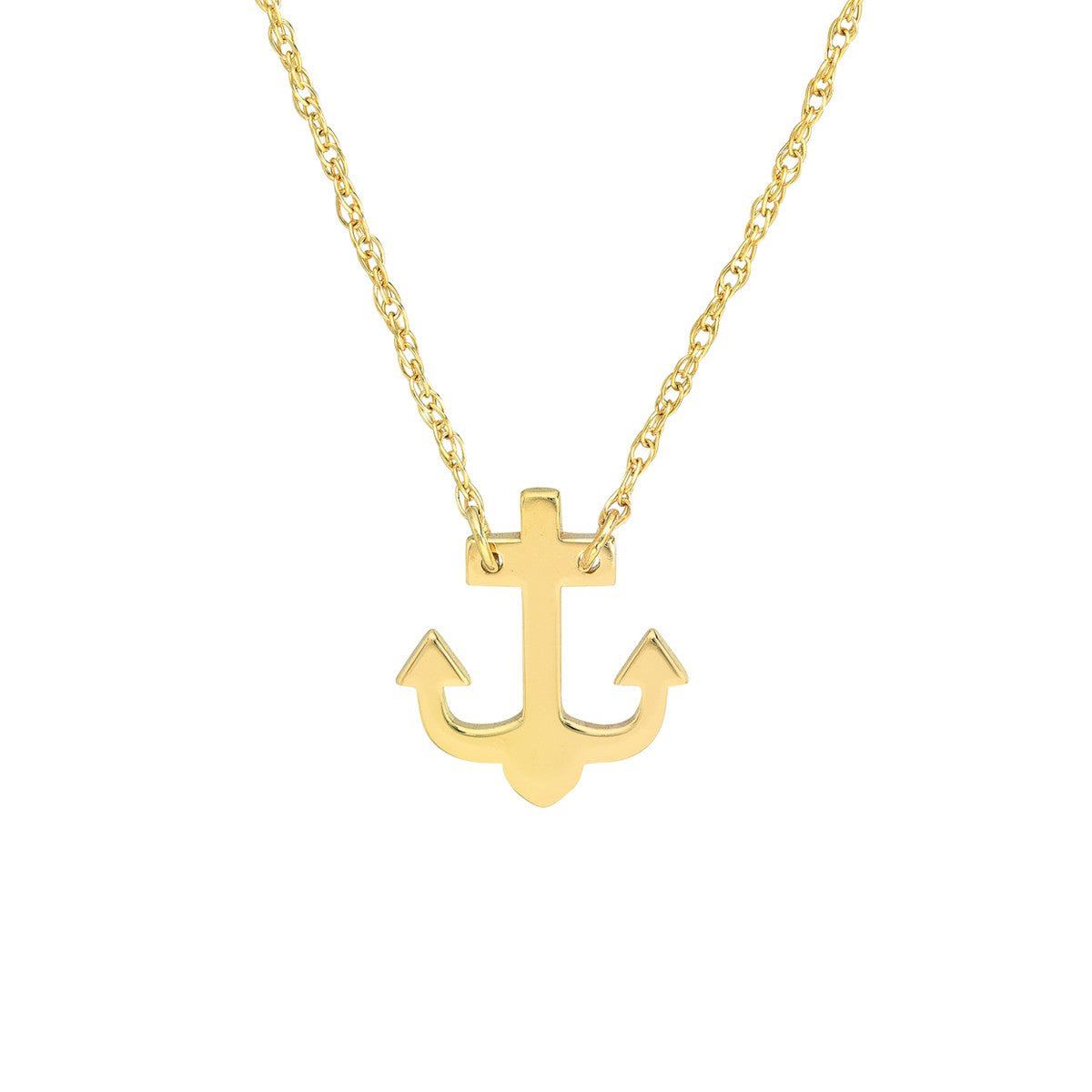 14K Yellow Gold So You Mini Anchor Adjustable Necklace Birmingham Jewelry Necklace Birmingham Jewelry 
