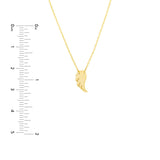 Birmingham Jewelry - 14K Yellow Gold So You Mini Angel Wing Adjustable Necklace - Birmingham Jewelry