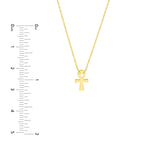 Birmingham Jewelry - 14K Yellow Gold So You Mini Ankh Adjustable Necklace - Birmingham Jewelry